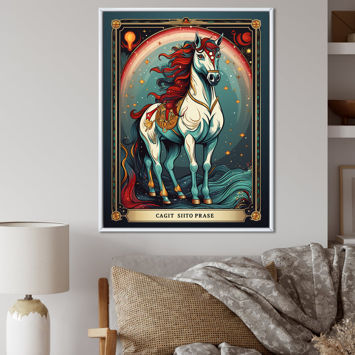 White Red Majestic Horse - Horse Canvas Wall Art