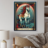 White Red Majestic Horse - Horse Canvas Wall Art