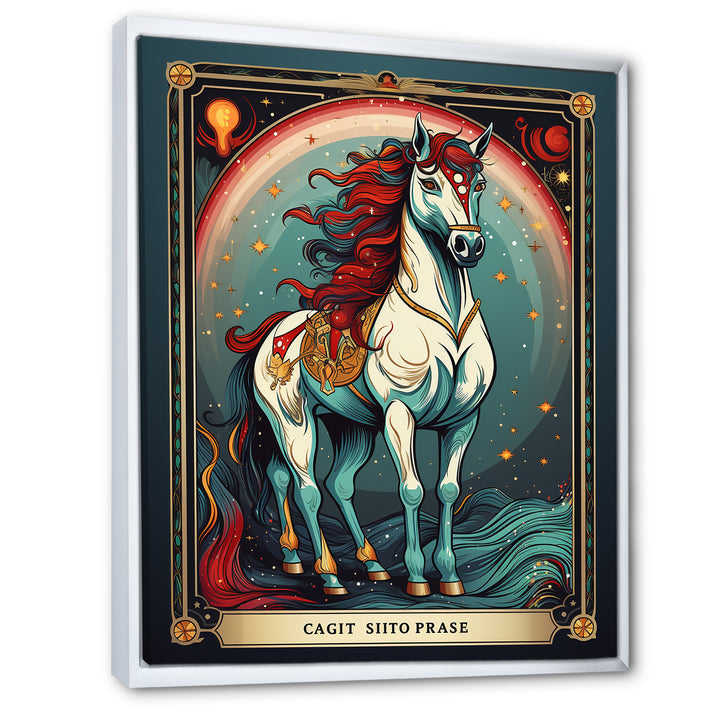 White Red Majestic Horse - Horse Canvas Wall Art