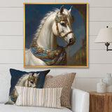 Portrait Of Majestic White Horse - White Horse Wall Art