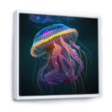 Radiant Colorful Deep Sea Jellyfish - Jellyfish Large Canvas Wall Art