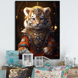 Cute Little Royal Lion Kitten - Lion Canvas Wall Art