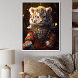 Cute Little Royal Lion Kitten - Lion Canvas Wall Art