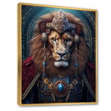 Majestic Lion Portrait Ancient King - Lion Canvas Wall Art