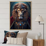 Majestic Lion Portrait Ancient King - Lion Canvas Wall Art