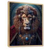 Majestic Lion Portrait Ancient King - Lion Canvas Wall Art