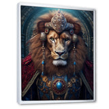 Majestic Lion Portrait Ancient King - Lion Canvas Wall Art
