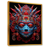 Traditional Mask In Red And Blu - Lion Wall Decor