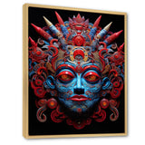 Traditional Mask In Red And Blu - Lion Wall Decor