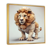 Cute Little Geometric Lion - Lion Bedroom Wall Art