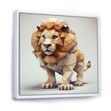 Cute Little Geometric Lion - Lion Bedroom Wall Art