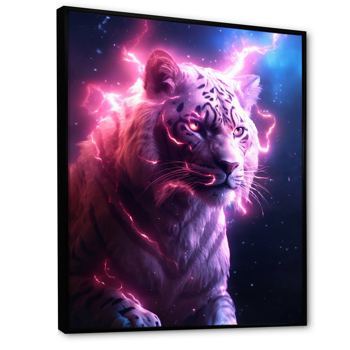 Pink Lightening Wild Tiger - Lion Wall Decor