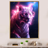 Pink Lightening Wild Tiger - Lion Wall Decor