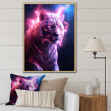 Pink Lightening Wild Tiger - Lion Wall Decor