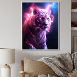 Pink Lightening Wild Tiger - Lion Wall Decor