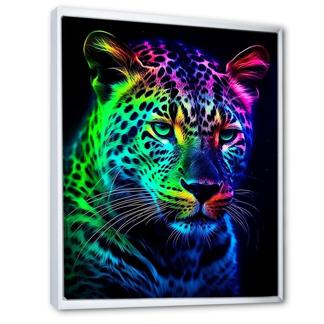 Neon Portrait Of Wild Tiger - Lion Wall Art Prints