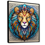 Portrait Of A Wild Lion Contemporary Illustration - Lion Home Decor Art