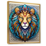 Portrait Of A Wild Lion Contemporary Illustration - Lion Home Decor Art
