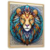 Portrait Of A Wild Lion Contemporary Illustration - Lion Home Decor Art