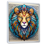 Portrait Of A Wild Lion Contemporary Illustration - Lion Home Decor Art