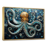 Portrait Of Blue Mystical Octopus Painting - Octopus Canvas Wall Art