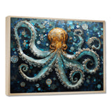 Portrait Of Blue Mystical Octopus Painting - Octopus Canvas Wall Art
