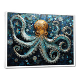 Portrait Of Blue Mystical Octopus Painting - Octopus Canvas Wall Art