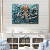 Portrait Of Mystical Octopus Painting - Octopus Wall Art Prints