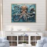 Portrait Of Mystical Octopus Painting - Octopus Wall Art Prints