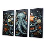 Portrait Of Blue Mystical Octopus Painting II - Multi-Panels