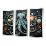 Portrait Of Blue Mystical Octopus Painting II - Multi-Panels