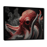 Portrait Of Red Mystical Octopus Photography - Octopus Framed Canvas Art
