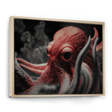 Portrait Of Red Mystical Octopus Photography - Octopus Framed Canvas Art