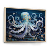Ethereal Octopus In Deep See Illustration - Octopus Living Room Wall Art