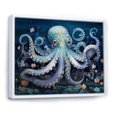 Ethereal Octopus In Deep See Illustration - Octopus Living Room Wall Art