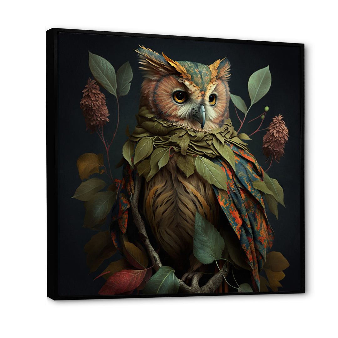 Tropical Forest Owl - Owl Bedroom Wall Art
