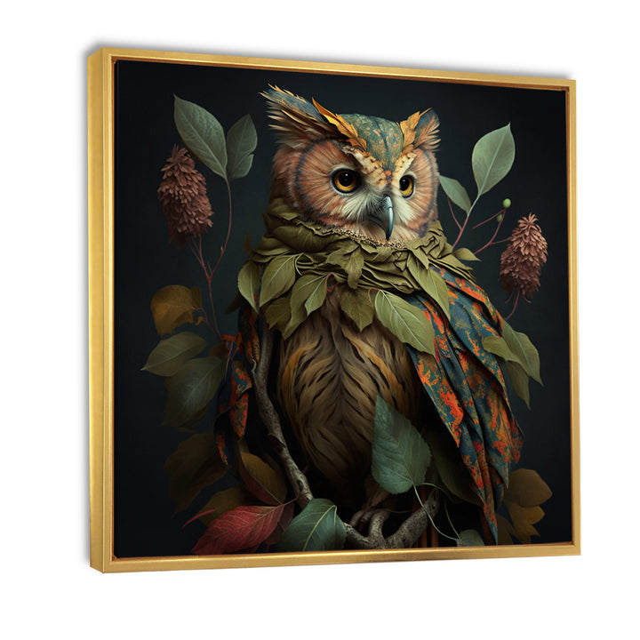 Tropical Forest Owl - Owl Bedroom Wall Art