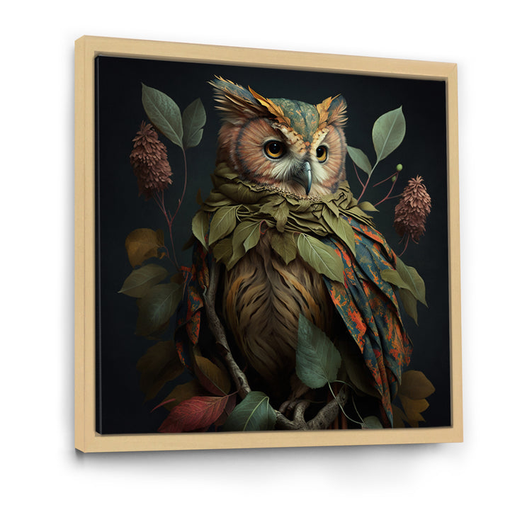 Tropical Forest Owl - Owl Bedroom Wall Art