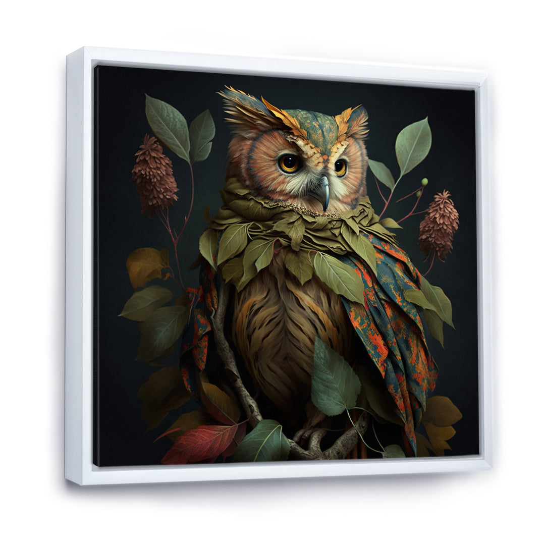 Tropical Forest Owl - Owl Bedroom Wall Art