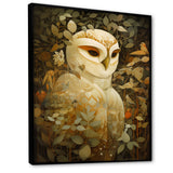 Retro Portrait White Owl Magic - Owl Wall Decor