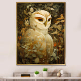 Retro Portrait White Owl Magic - Owl Wall Decor