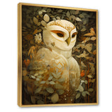 Retro Portrait White Owl Magic - Owl Wall Decor