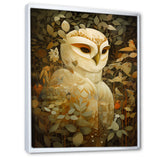 Retro Portrait White Owl Magic - Owl Wall Decor