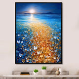 Little Hearts On Tropical Full Moon Beach - Owl Wall Art Prints