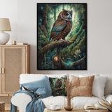 Portrait Of Wise Owl In The Forest - Brown Owl Wall Art
