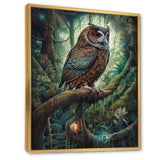 Portrait Of Wise Owl In The Forest - Brown Owl Wall Art