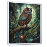 Portrait Of Wise Owl In The Forest - Brown Owl Wall Art