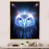 White Owl Majestic Wisdom - Owl Large Canvas Wall Art