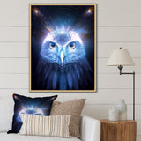 White Owl Majestic Wisdom - Owl Large Canvas Wall Art