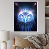 White Owl Majestic Wisdom - Owl Large Canvas Wall Art